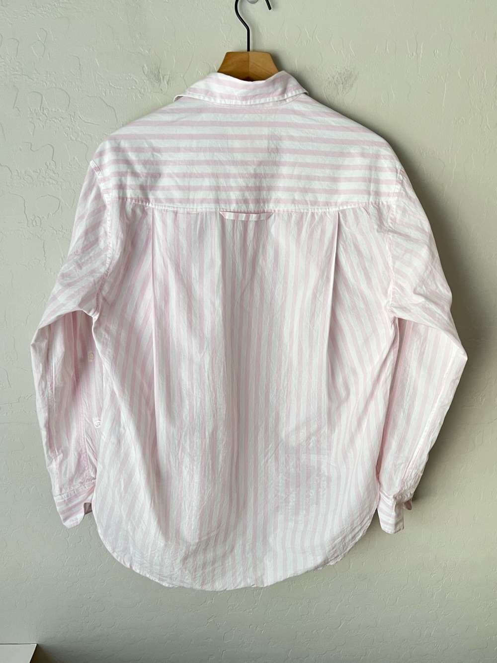 Citizens of Humanity Kayla Shrunken Button Up Shirt Pink Stripe XS Cotton - Picture 4 of 7